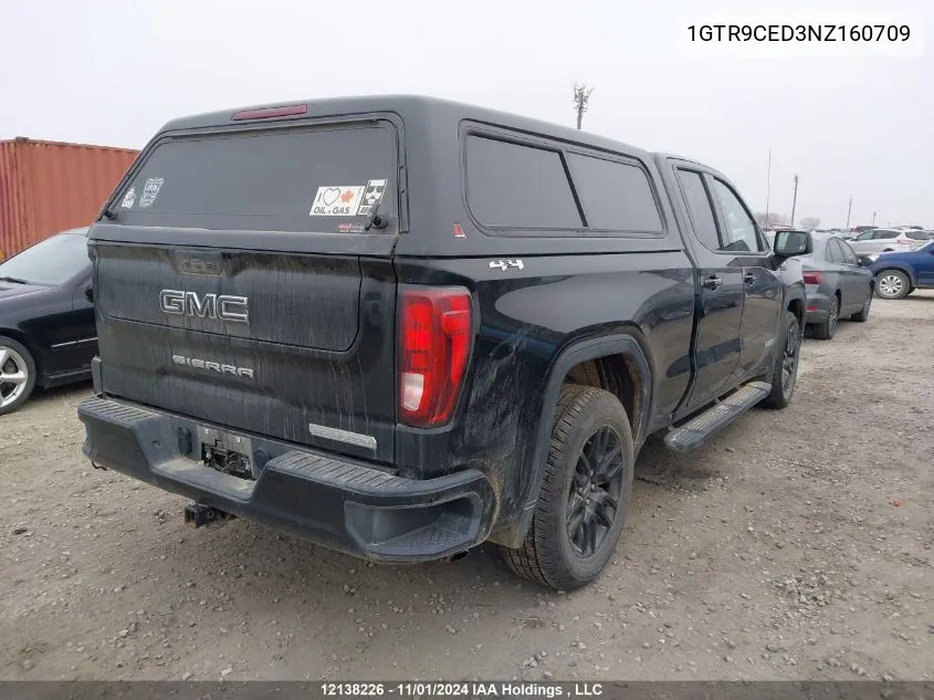 2022 GMC Sierra 1500 Limited VIN: 1GTR9CED3NZ160709 Lot: 12138226