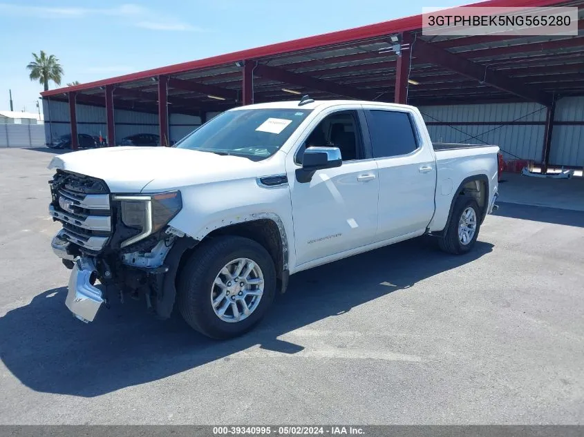 2022 GMC Sierra 1500 2Wd Short Box Sle VIN: 3GTPHBEK5NG565280 Lot: 39340995