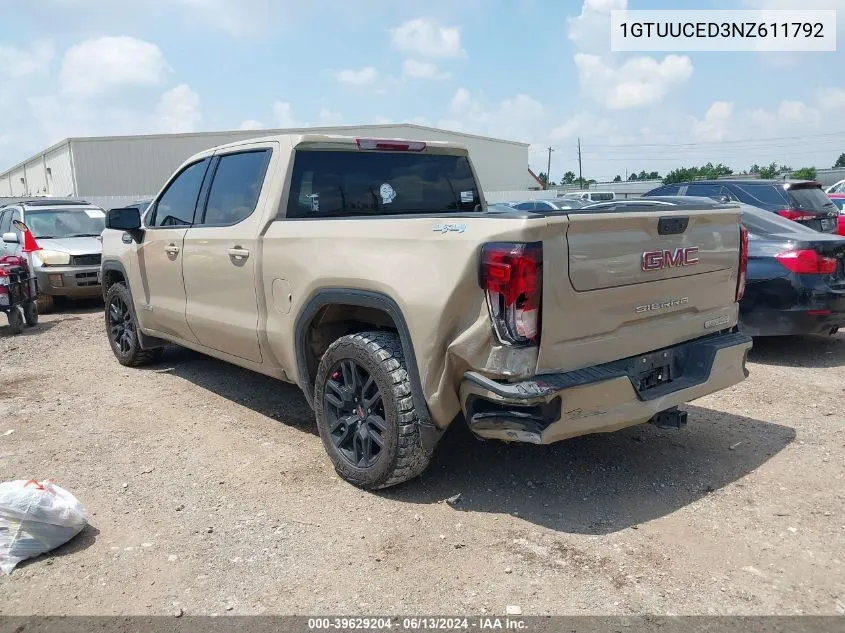 2022 GMC Sierra 1500 4Wd Short Box Elevation With 3Sb VIN: 1GTUUCED3NZ611792 Lot: 39629204