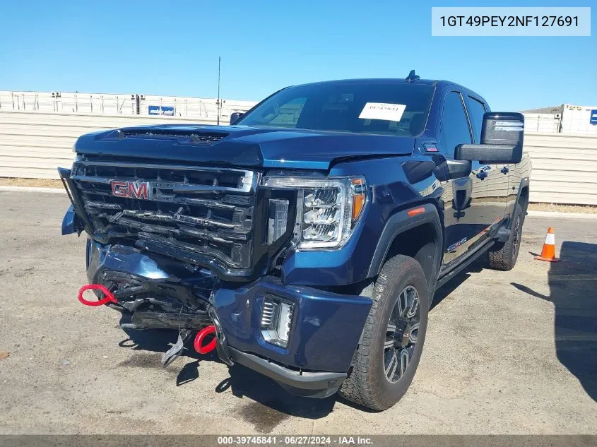 2022 GMC Sierra 2500Hd VIN: 1GT49PEY2NF127691 Lot: 39745841