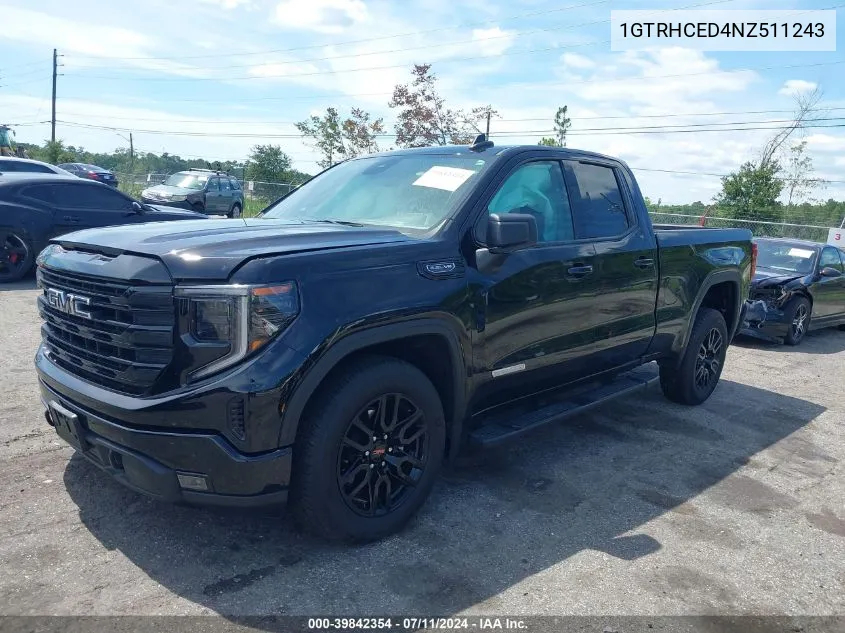 1GTRHCED4NZ511243 2022 GMC Sierra 1500 2Wd Double Cab Standard Box Elevation