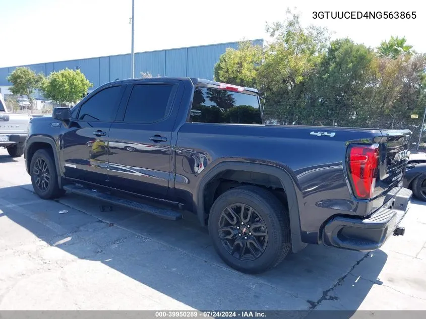 2022 GMC Sierra 1500 4Wd Short Box Elevation With 3Sb VIN: 3GTUUCED4NG563865 Lot: 39950289