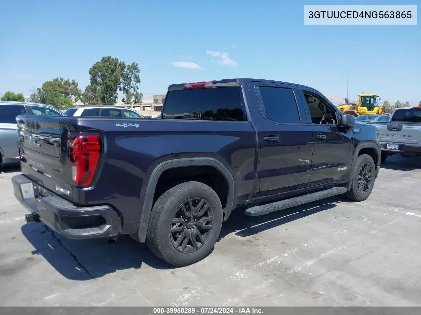 2022 GMC Sierra 1500 4Wd Short Box Elevation With 3Sb VIN: 3GTUUCED4NG563865 Lot: 39950289