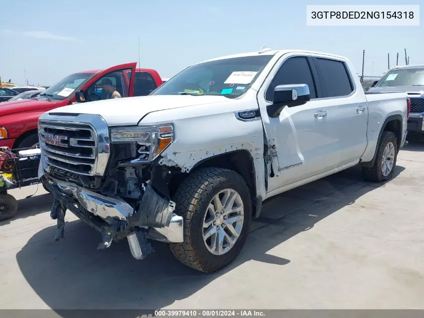 2022 GMC Sierra 1500 Limited 2Wd Short Box Slt VIN: 3GTP8DED2NG154318 Lot: 39979410