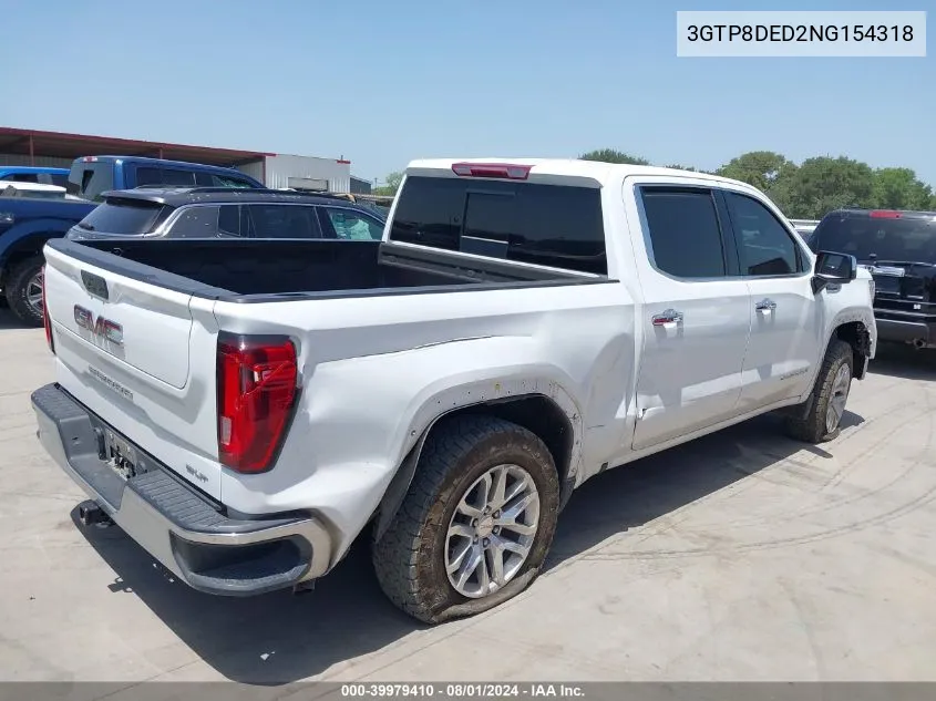 2022 GMC Sierra 1500 Limited 2Wd Short Box Slt VIN: 3GTP8DED2NG154318 Lot: 39979410