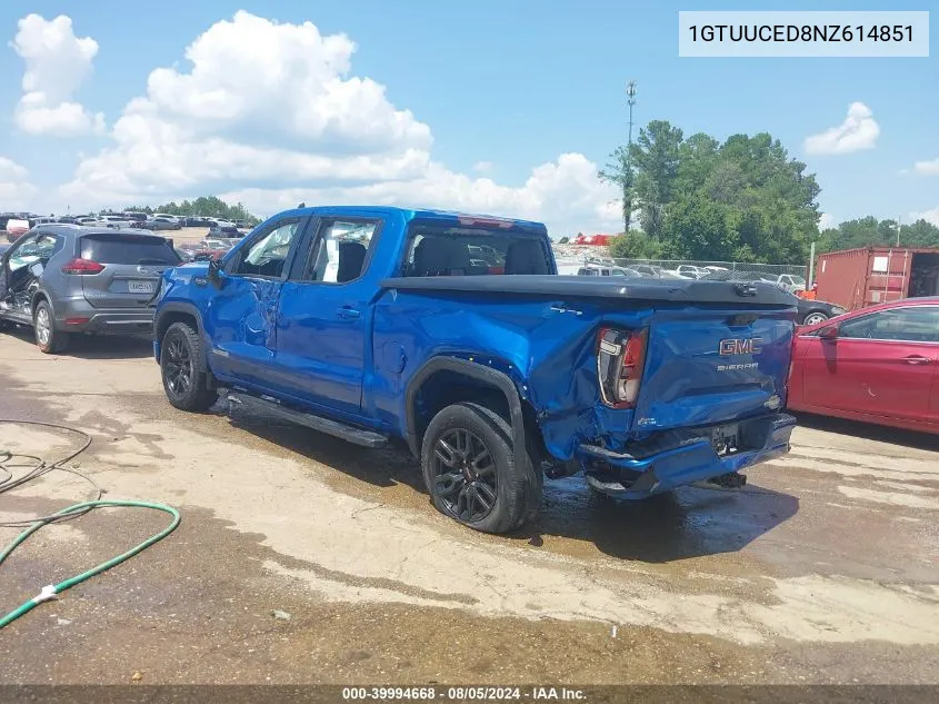 2022 GMC Sierra 1500 4Wd Short Box Elevation With 3Sb VIN: 1GTUUCED8NZ614851 Lot: 39994668