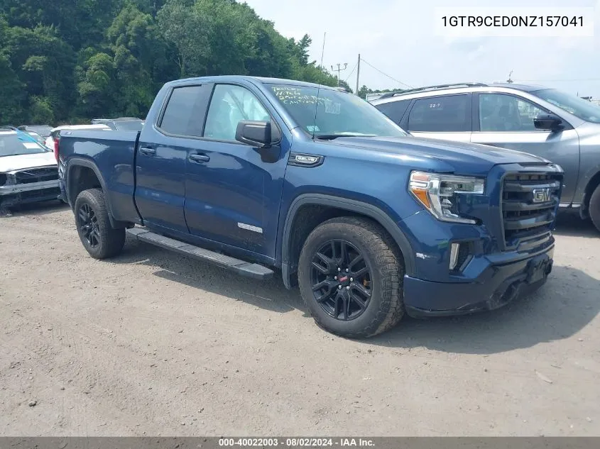 2022 GMC Sierra 1500 Limited 4Wd Double Cab Standard Box Elevation VIN: 1GTR9CED0NZ157041 Lot: 40022003