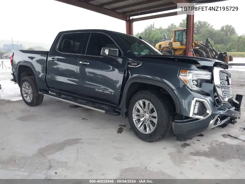 2022 GMC Sierra 1500 Limited 2Wd Short Box Denali VIN: 1GTP8FET4NZ195729 Lot: 40025846