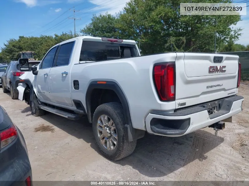 2022 GMC Sierra 2500Hd 4Wd Standard Bed Denali VIN: 1GT49REY4NF272839 Lot: 40110825