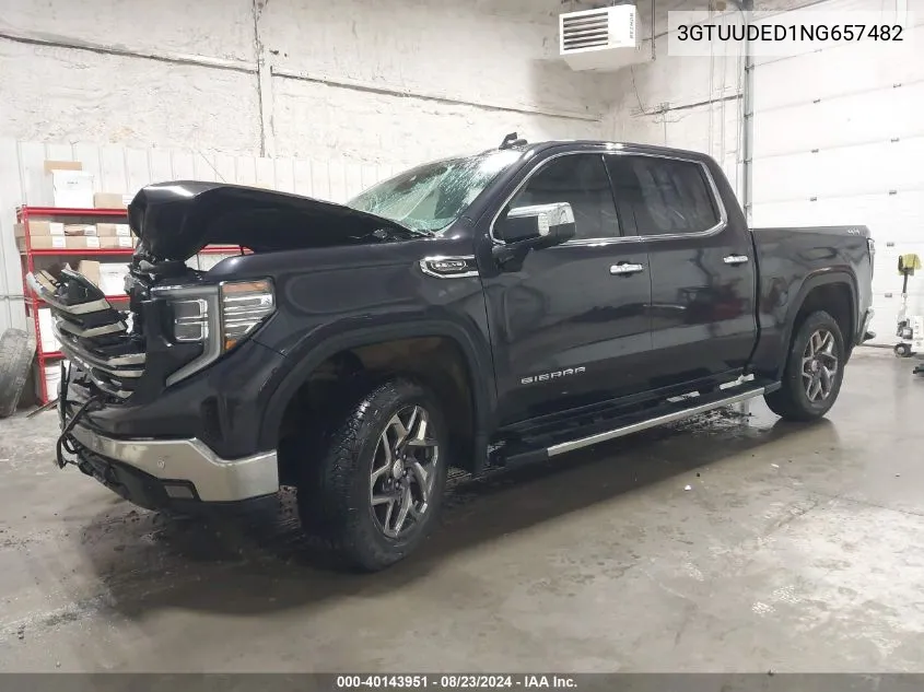 3GTUUDED1NG657482 2022 GMC Sierra 1500 4Wd Short Box Slt