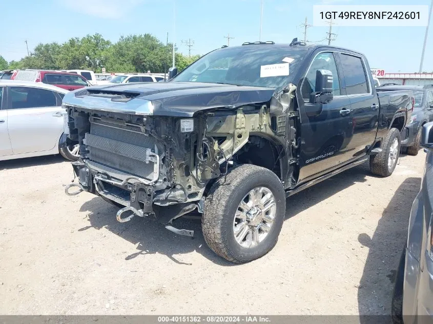 2022 GMC Sierra 2500Hd 4Wd Standard Bed Denali VIN: 1GT49REY8NF242601 Lot: 40151362