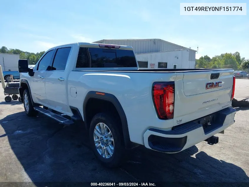 1GT49REY0NF151774 2022 GMC Sierra 2500Hd 4Wd Standard Bed Denali