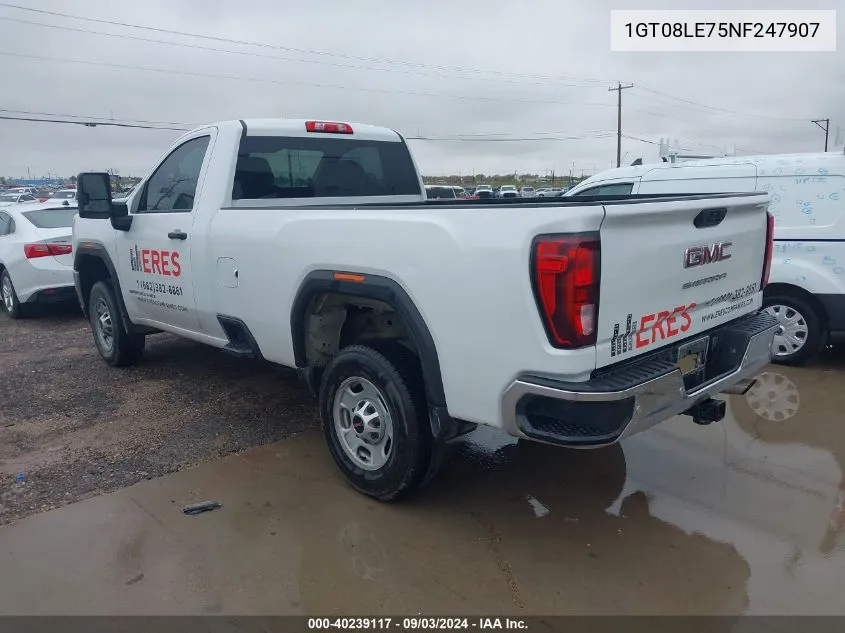 1GT08LE75NF247907 2022 GMC Sierra 2500Hd 2Wd Regular Cab Long Bed Pro