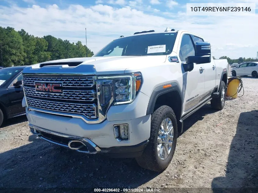 2022 GMC Sierra 2500Hd 4Wd Standard Bed Denali VIN: 1GT49REY6NF239146 Lot: 40296402