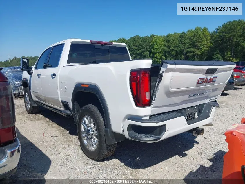 2022 GMC Sierra 2500Hd 4Wd Standard Bed Denali VIN: 1GT49REY6NF239146 Lot: 40296402