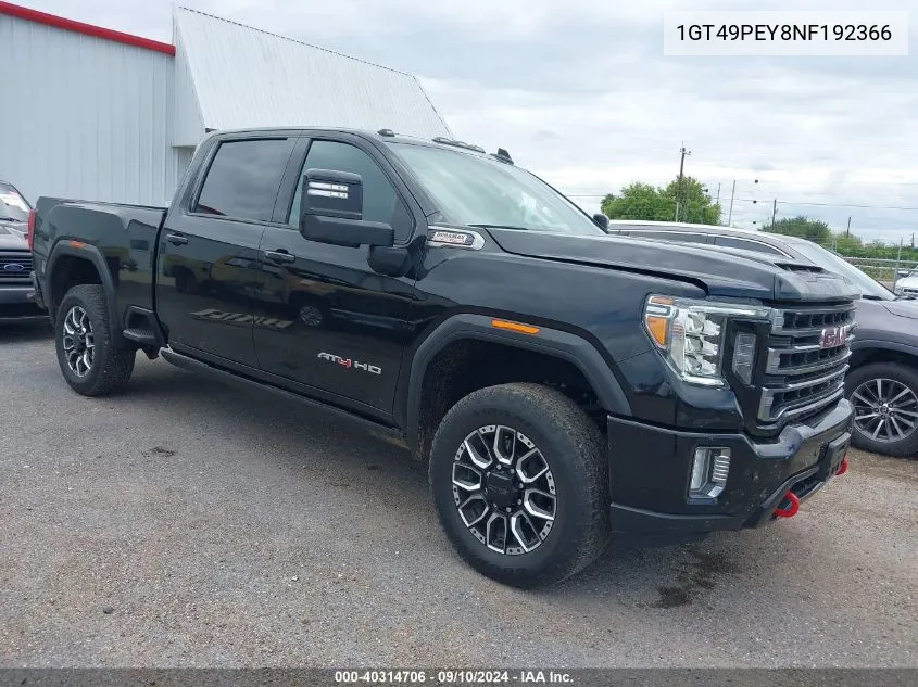 1GT49PEY8NF192366 2022 GMC Sierra 2500Hd 4Wd Standard Bed At4