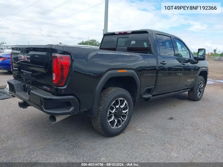 1GT49PEY8NF192366 2022 GMC Sierra 2500Hd 4Wd Standard Bed At4