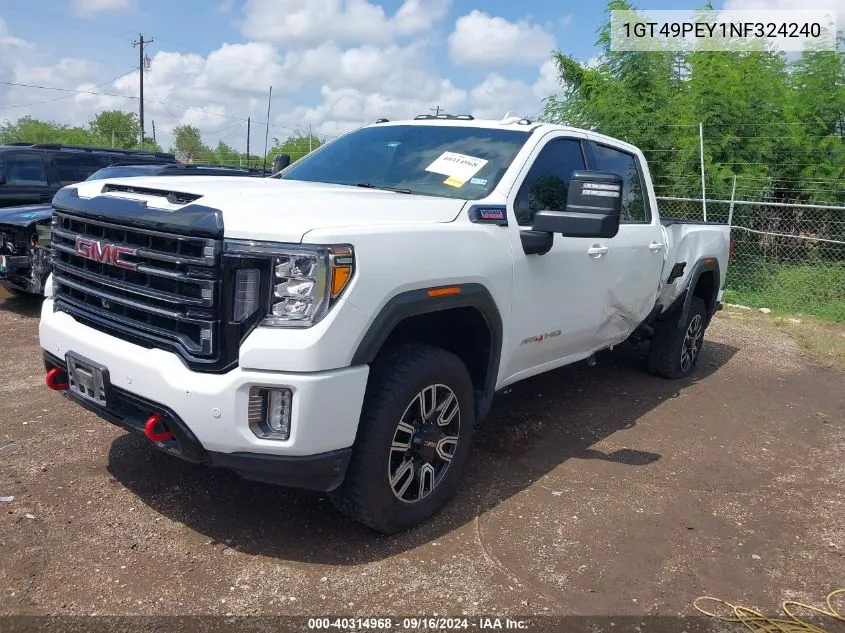 2022 GMC Sierra K2500 At4 VIN: 1GT49PEY1NF324240 Lot: 40314968