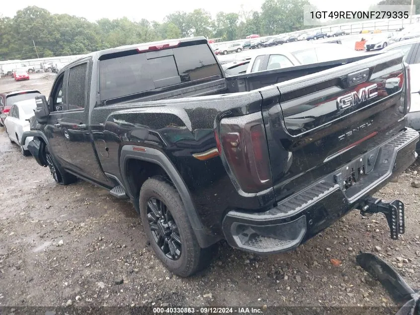 2022 GMC Sierra K2500 Denali VIN: 1GT49REY0NF279335 Lot: 40330863