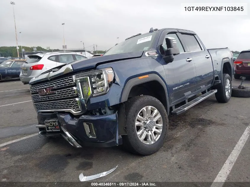 2022 GMC Sierra 2500Hd K2500 Denali VIN: 1GT49REYXNF103845 Lot: 40346511