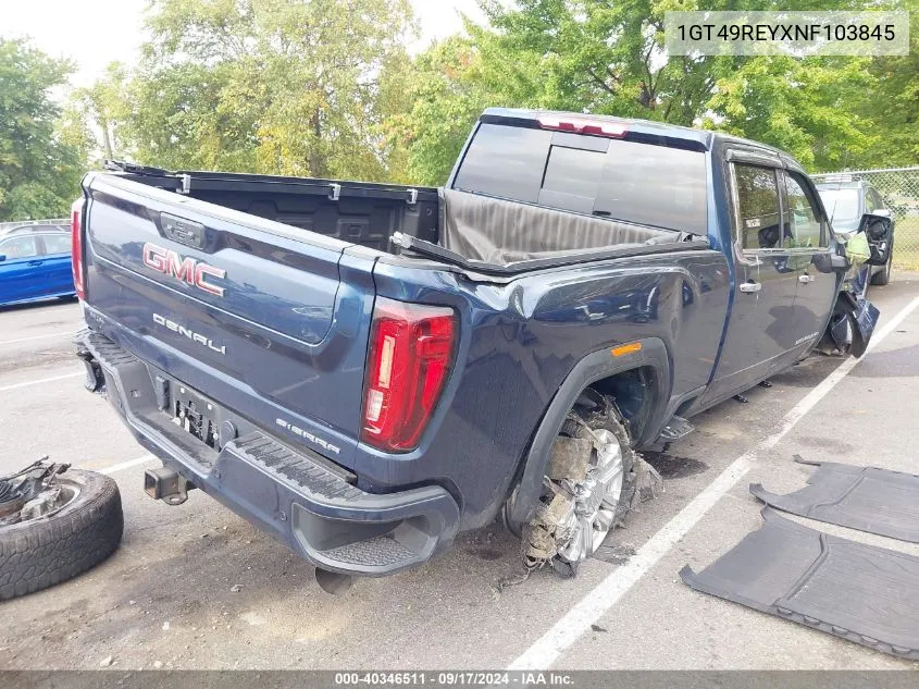 2022 GMC Sierra 2500Hd K2500 Denali VIN: 1GT49REYXNF103845 Lot: 40346511