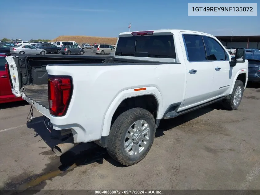 1GT49REY9NF135072 2022 GMC Sierra 2500Hd 4Wd Standard Bed Denali