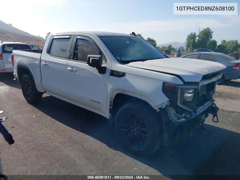 2022 GMC Sierra 1500 2Wd Short Box Elevation VIN: 1GTPHCED8NZ608100 Lot: 40361811