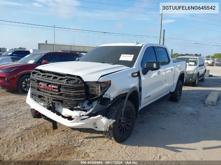 2022 GMC Sierra K1500 At4X VIN: 3GTUUFEL6NG645542 Lot: 40365994