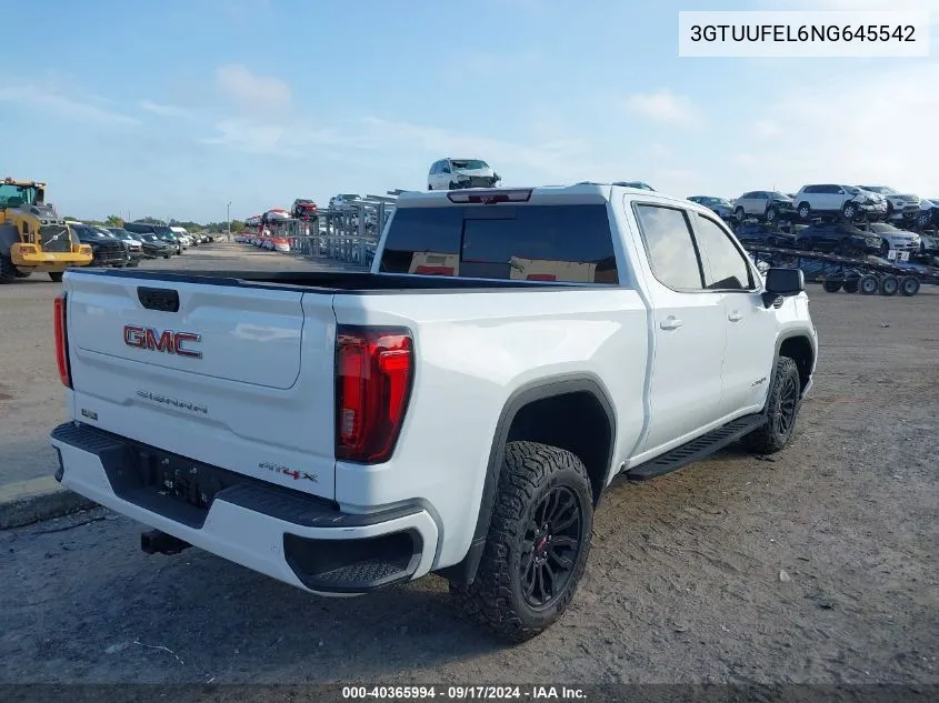 2022 GMC Sierra K1500 At4X VIN: 3GTUUFEL6NG645542 Lot: 40365994