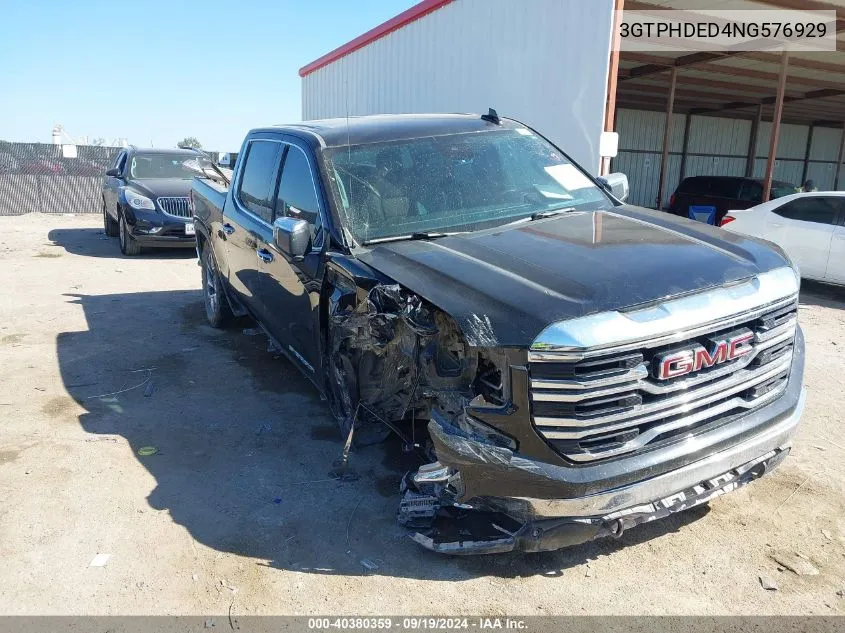 2022 GMC Sierra 1500 2Wd Short Box Slt VIN: 3GTPHDED4NG576929 Lot: 40380359