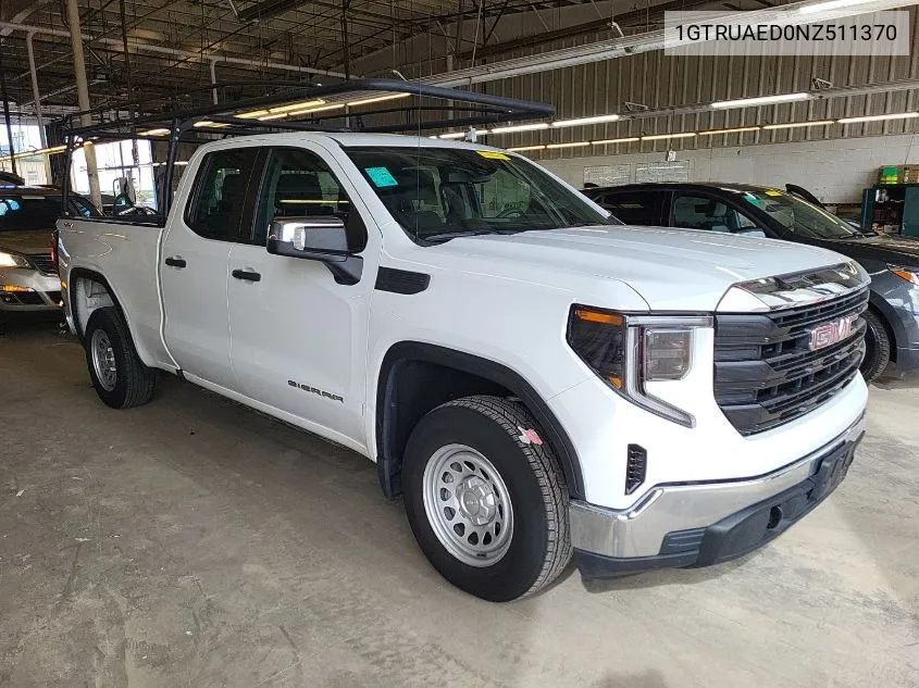 2022 GMC Sierra 1500 4Wd Double Cab Standard Box Pro VIN: 1GTRUAED0NZ511370 Lot: 40397280