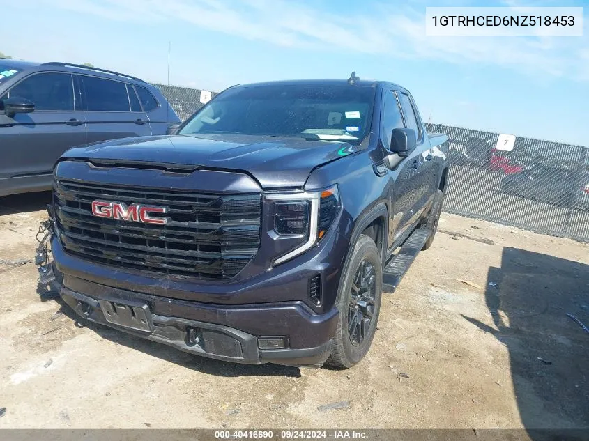 1GTRHCED6NZ518453 2022 GMC Sierra C1500 Elevation