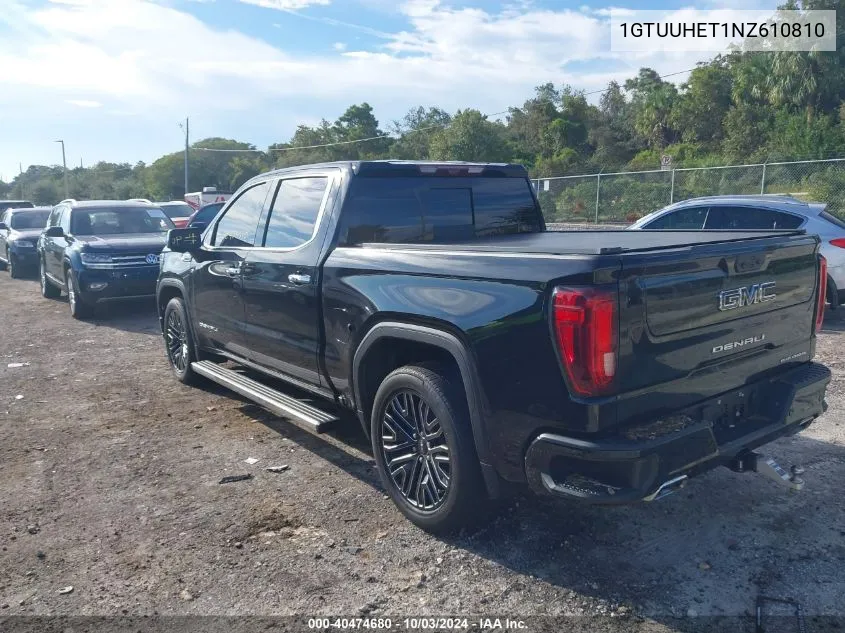 1GTUUHET1NZ610810 2022 GMC Sierra 1500 4Wd Short Box Denali Ultimate