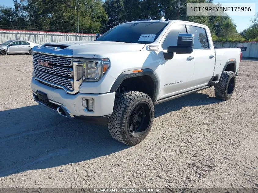 2022 GMC Sierra 2500Hd 4Wd Standard Bed Denali VIN: 1GT49REY5NF175956 Lot: 40483413