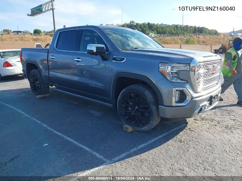 2022 GMC Sierra 1500 Limited 4Wd Short Box Denali VIN: 1GTU9FEL9NZ160040 Lot: 40490013