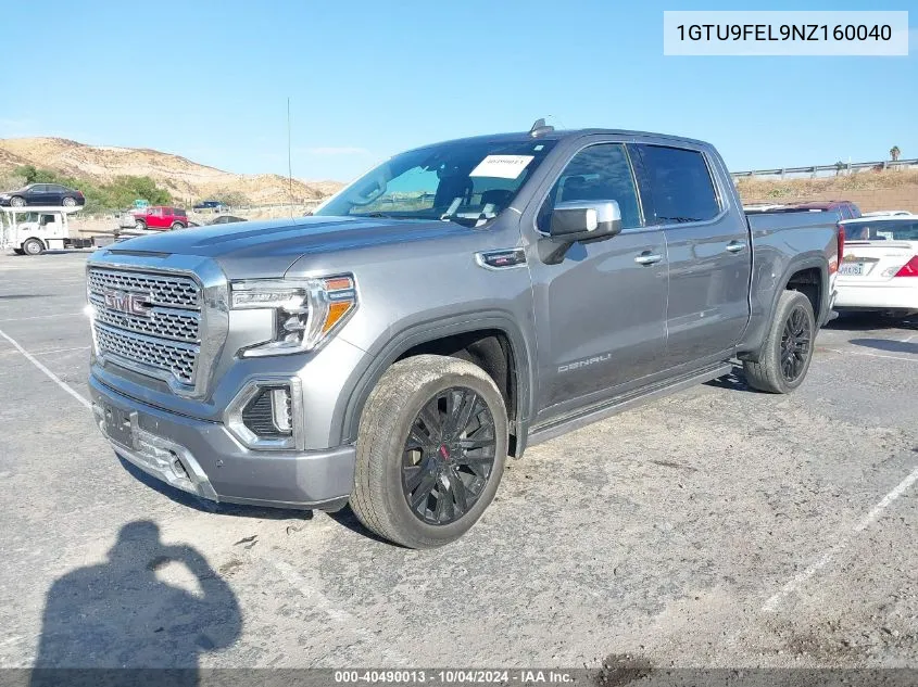 2022 GMC Sierra 1500 Limited 4Wd Short Box Denali VIN: 1GTU9FEL9NZ160040 Lot: 40490013