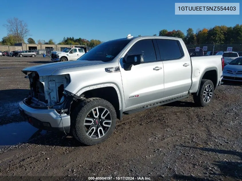 2022 GMC Sierra 1500 4Wd Short Box At4 VIN: 1GTUUEET5NZ554403 Lot: 40504197