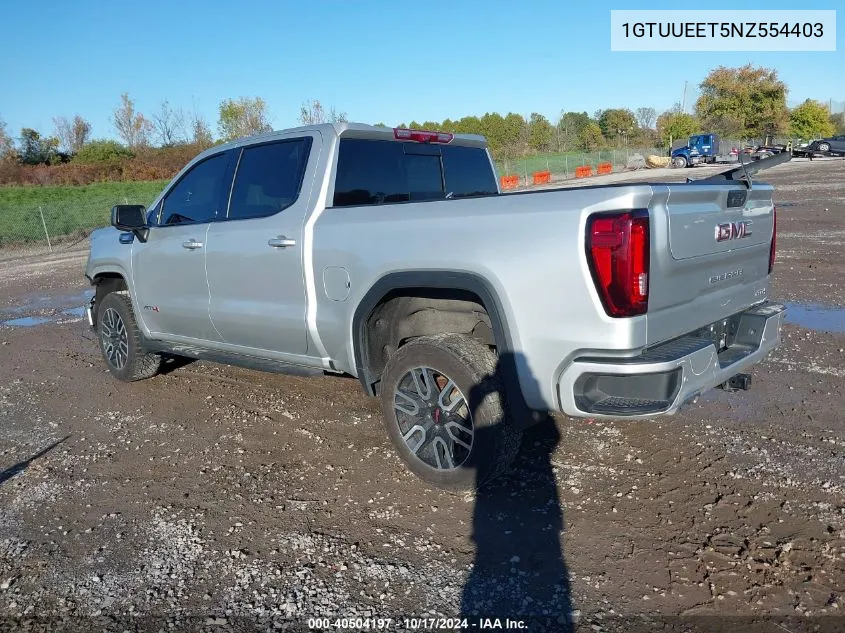 1GTUUEET5NZ554403 2022 GMC Sierra 1500 4Wd Short Box At4