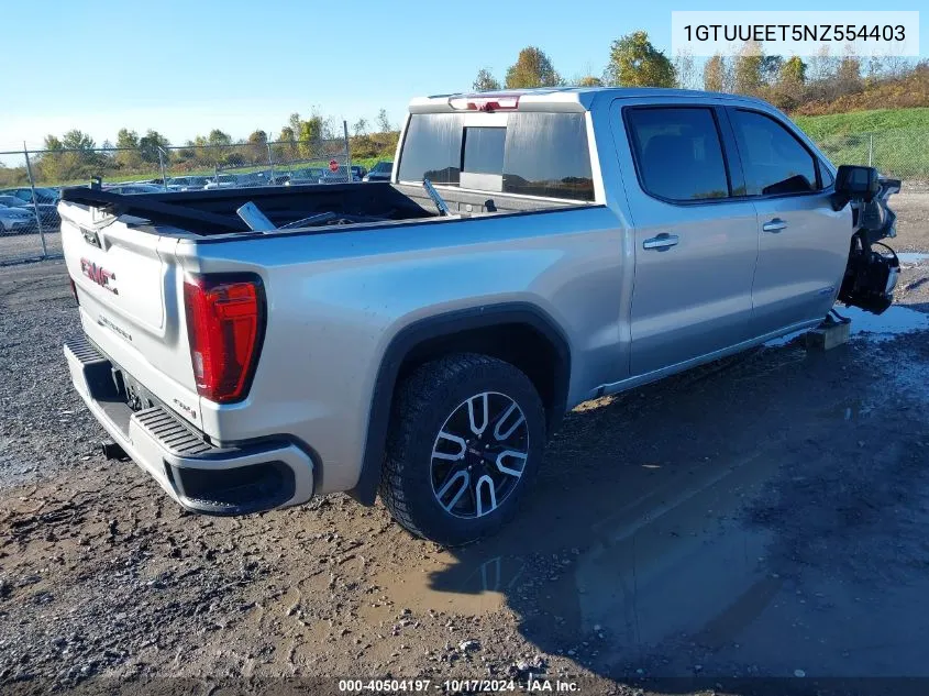 2022 GMC Sierra 1500 4Wd Short Box At4 VIN: 1GTUUEET5NZ554403 Lot: 40504197