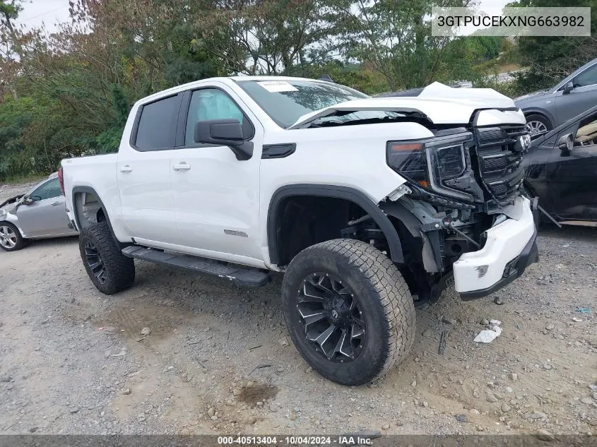 2022 GMC Sierra 1500 4Wd Short Box Elevation With 3Sb/4Wd Short Box Elevation With 3Vl/4Wd Standard Box Elevation VIN: 3GTPUCEKXNG663982 Lot: 40513404