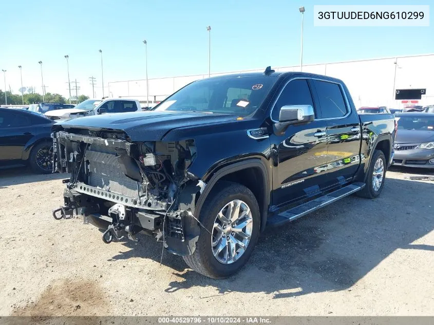 2022 GMC Sierra 1500 4Wd Short Box Slt VIN: 3GTUUDED6NG610299 Lot: 40529796