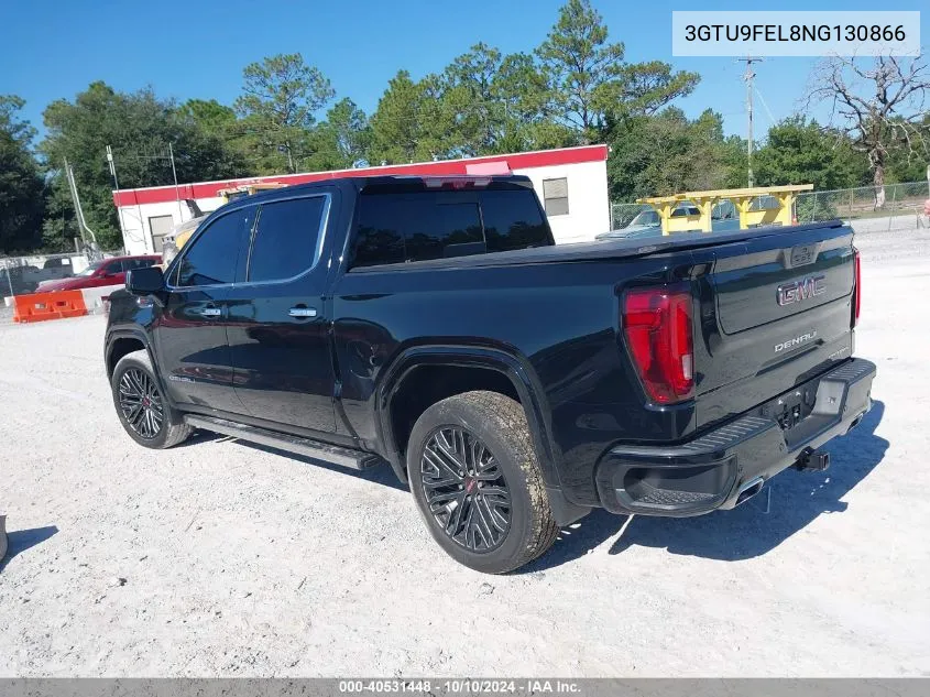 2022 GMC Sierra 1500 Limited 4Wd Short Box Denali VIN: 3GTU9FEL8NG130866 Lot: 40531448