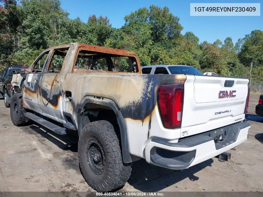 2022 GMC Sierra 2500Hd 4Wd Long Bed Denali/4Wd Standard Bed Denali VIN: 1GT49REY0NF230409 Lot: 40534041