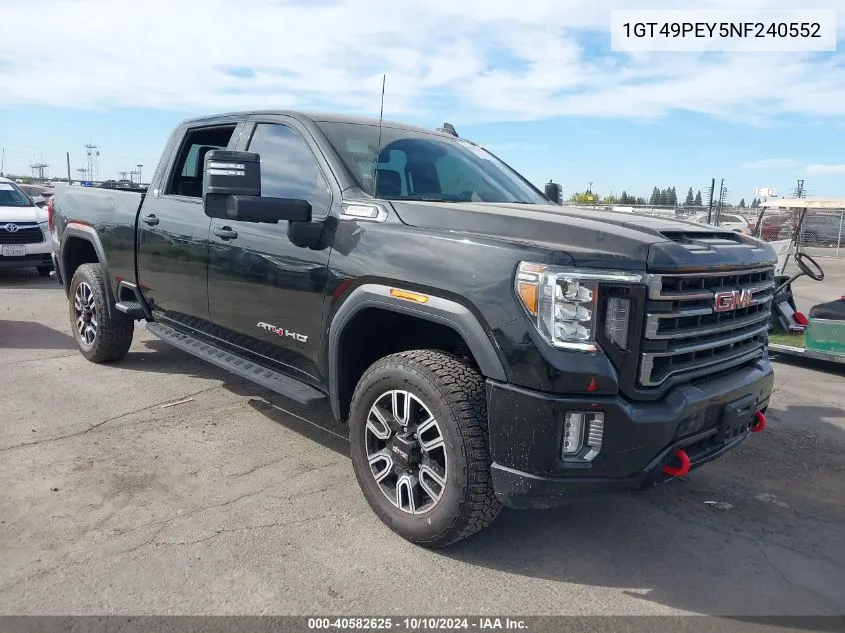 2022 GMC Sierra 2500Hd 4Wd Standard Bed At4 VIN: 1GT49PEY5NF240552 Lot: 40582625