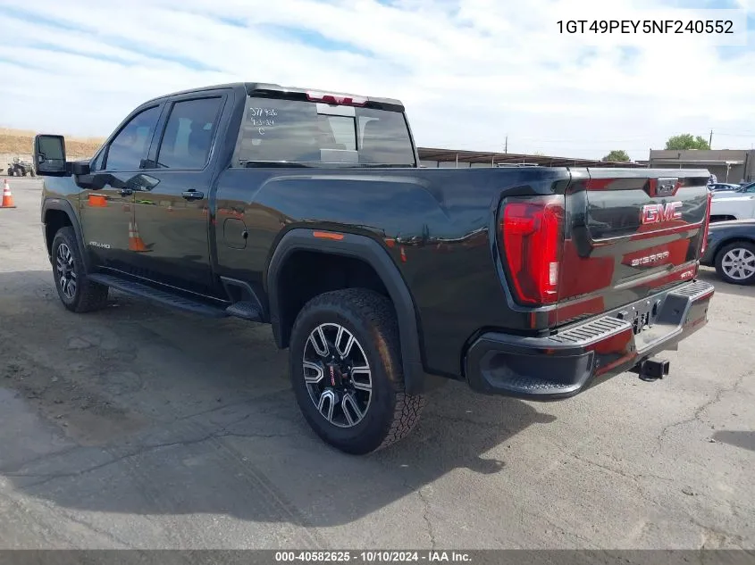 2022 GMC Sierra 2500Hd 4Wd Standard Bed At4 VIN: 1GT49PEY5NF240552 Lot: 40582625