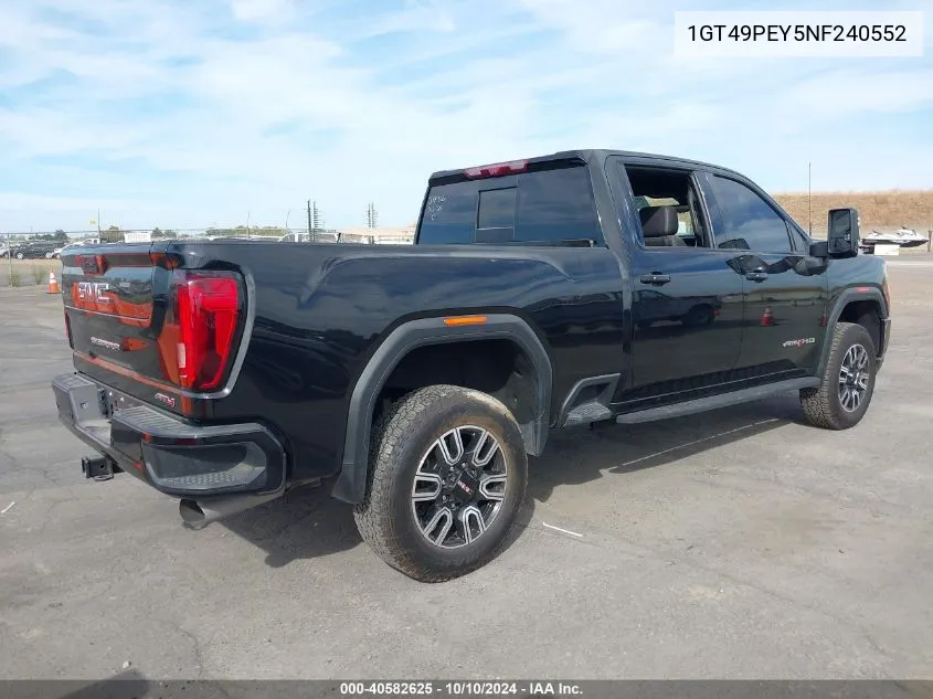 2022 GMC Sierra 2500Hd 4Wd Standard Bed At4 VIN: 1GT49PEY5NF240552 Lot: 40582625