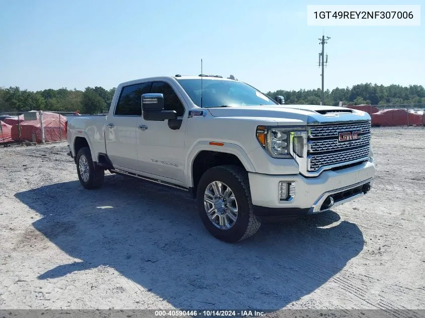 2022 GMC Sierra 2500Hd 4Wd Standard Bed Denali VIN: 1GT49REY2NF307006 Lot: 40590446