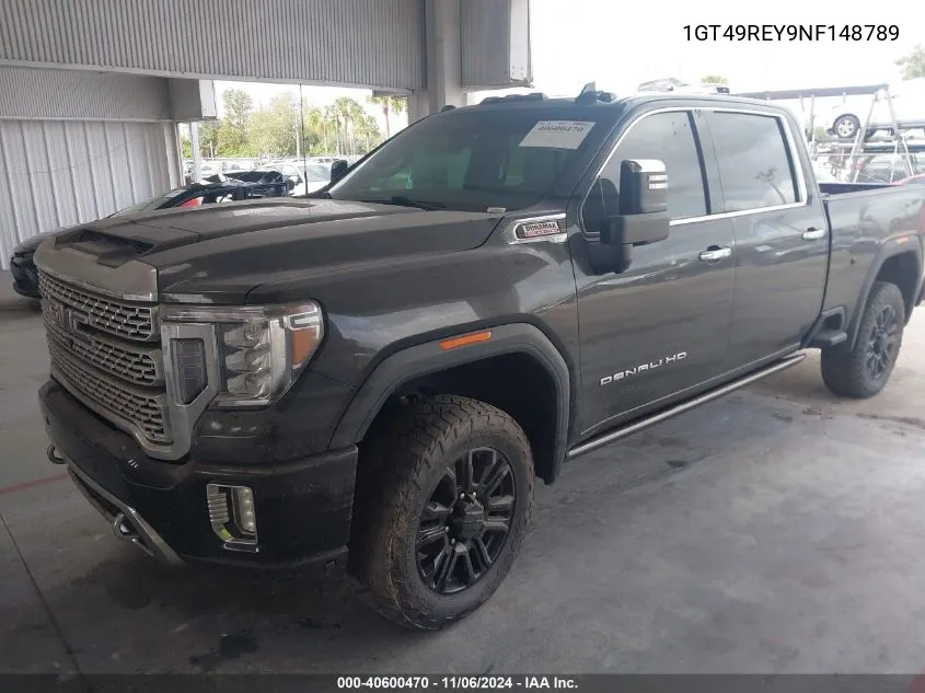 2022 GMC Sierra 2500Hd 4Wd Standard Bed Denali VIN: 1GT49REY9NF148789 Lot: 40600470