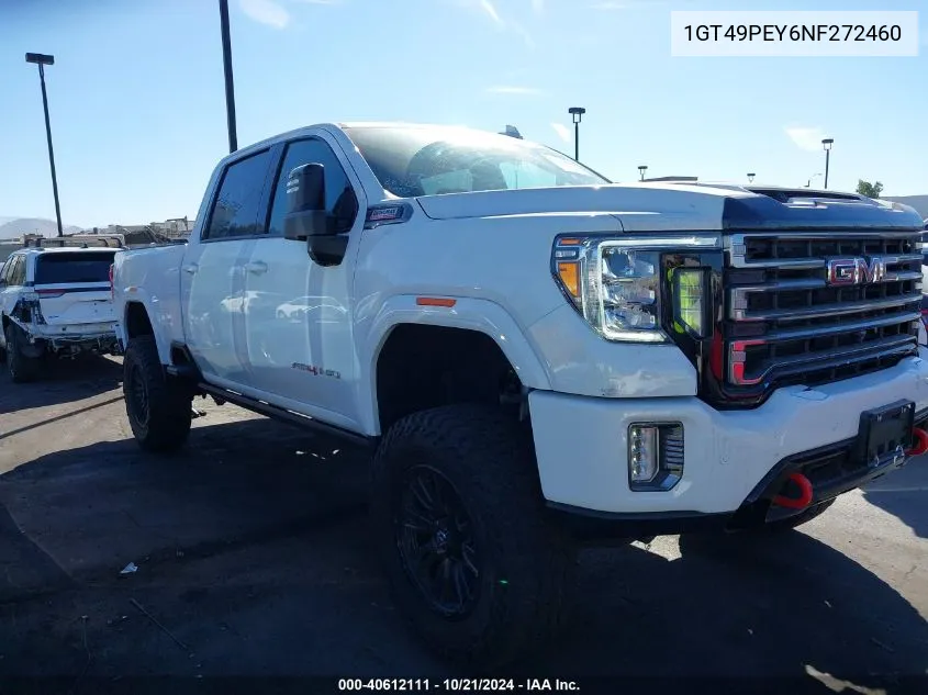 2022 GMC Sierra 2500Hd 4Wd Standard Bed At4 VIN: 1GT49PEY6NF272460 Lot: 40612111