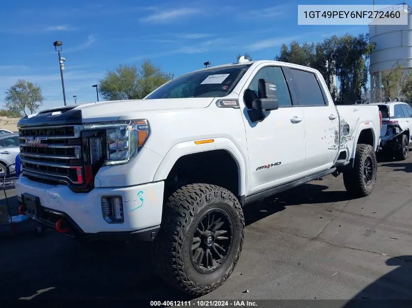 2022 GMC Sierra 2500Hd 4Wd Standard Bed At4 VIN: 1GT49PEY6NF272460 Lot: 40612111